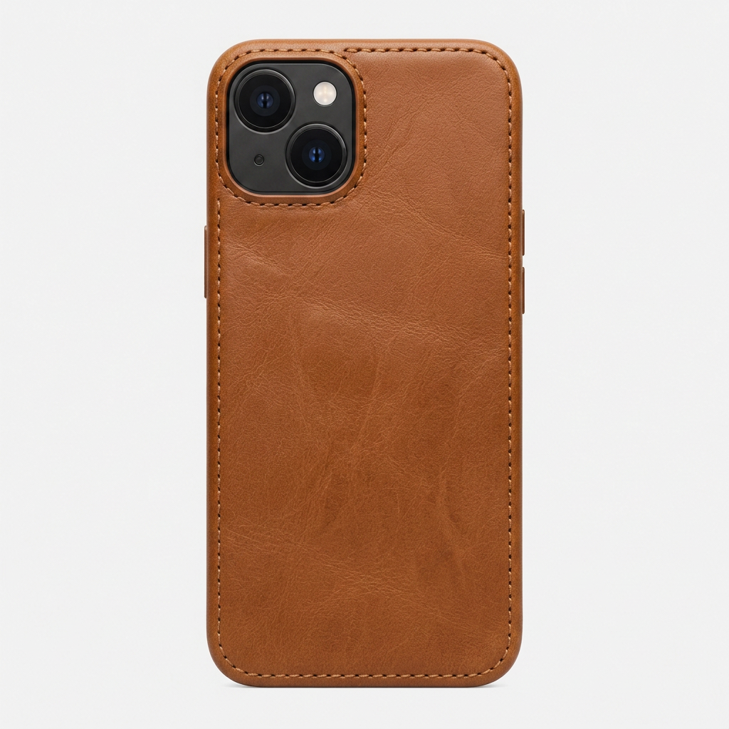 Capa Couro Premium Caramel com Porta-Cartão