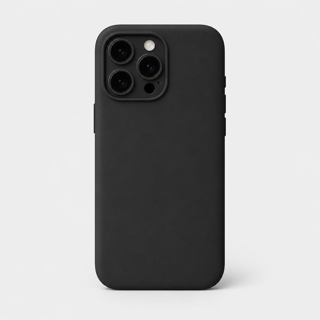 Capa Emborrachada Preta Fosca para iPhone 17 Pro Max