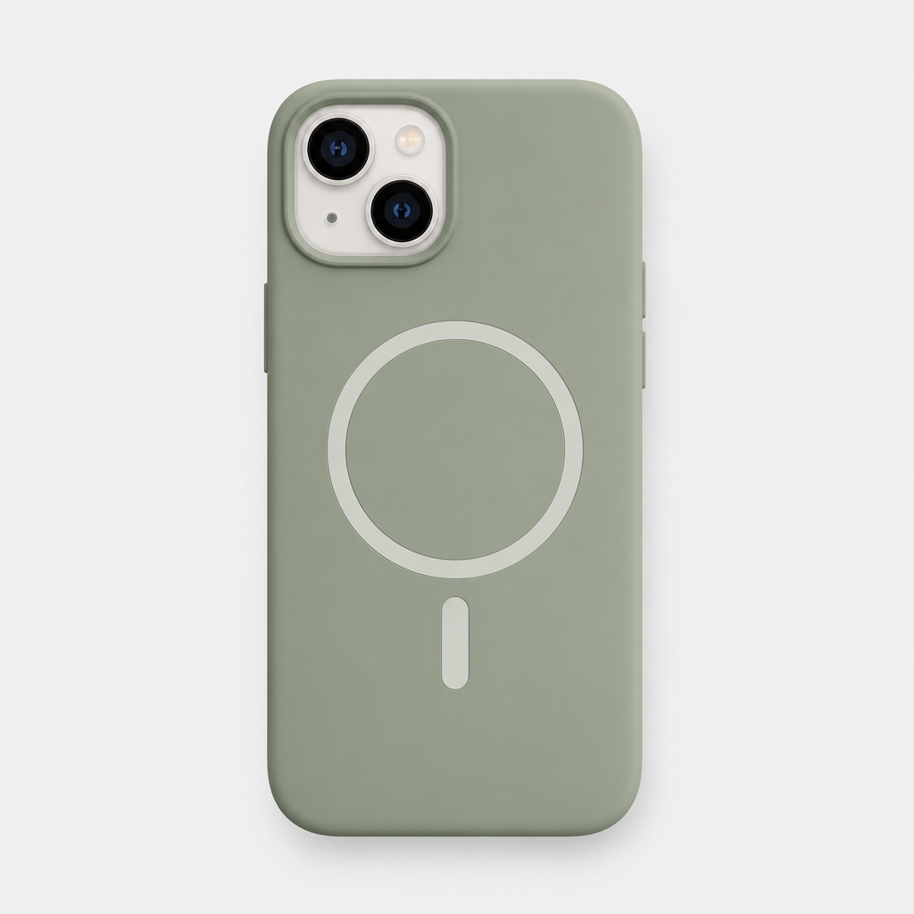 Capa Silicone Aveludada Sage para iPhone 13