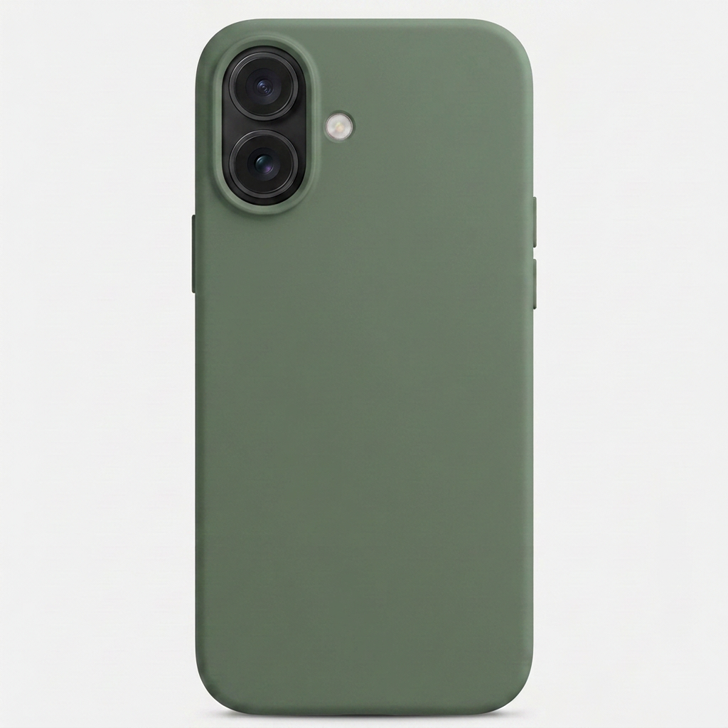 Capa Silicone Aveludada Sage para iPhone 16