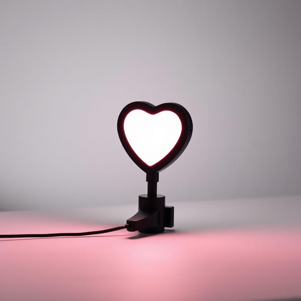Mini Heart Light Revo com Suporte — Preto